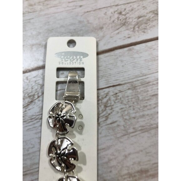 Star Fish Sea Shells Enamel Silver Tone Bracelet - Picture 5 of 7